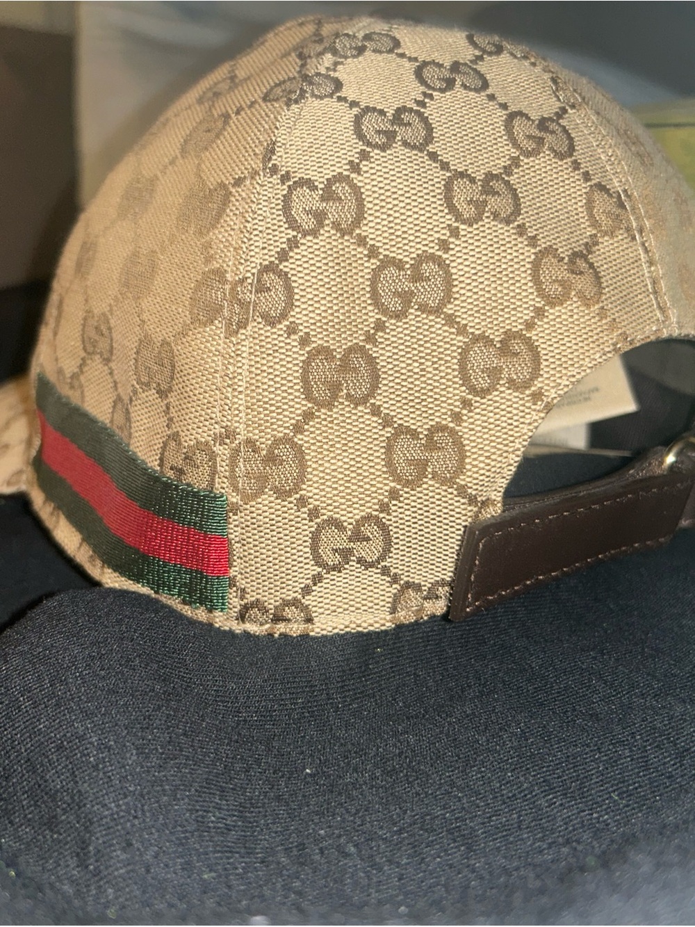 Authentic Gucci GG Baseball Hat with Web Stripe - BRAND NEW WITH TAGS - Picture 8 of 8